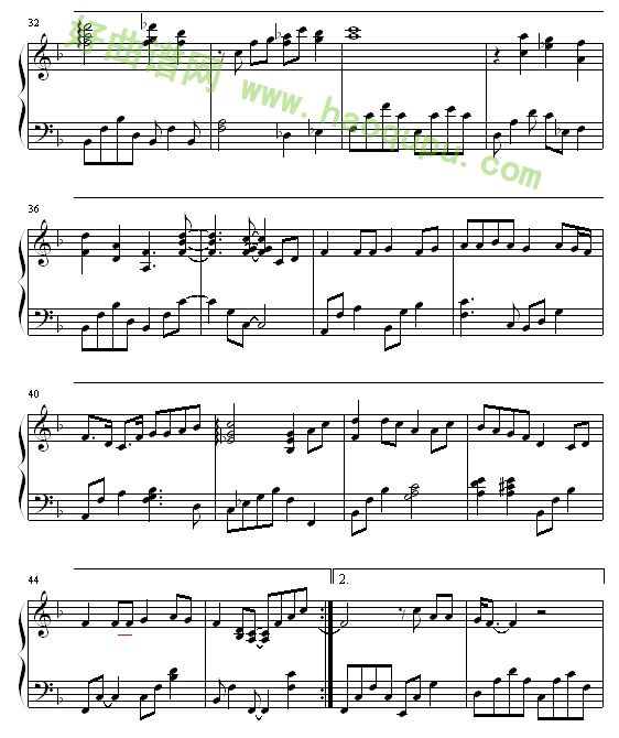 《一首简单的歌》钢琴谱第3张
