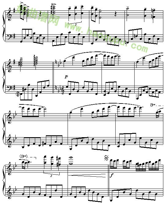 《星空》钢琴谱第3张