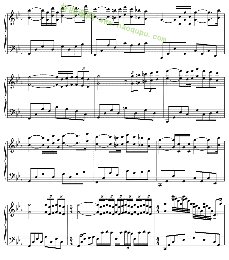 《爱的协奏曲》（理查德.克莱德曼版本） 钢琴谱第3张