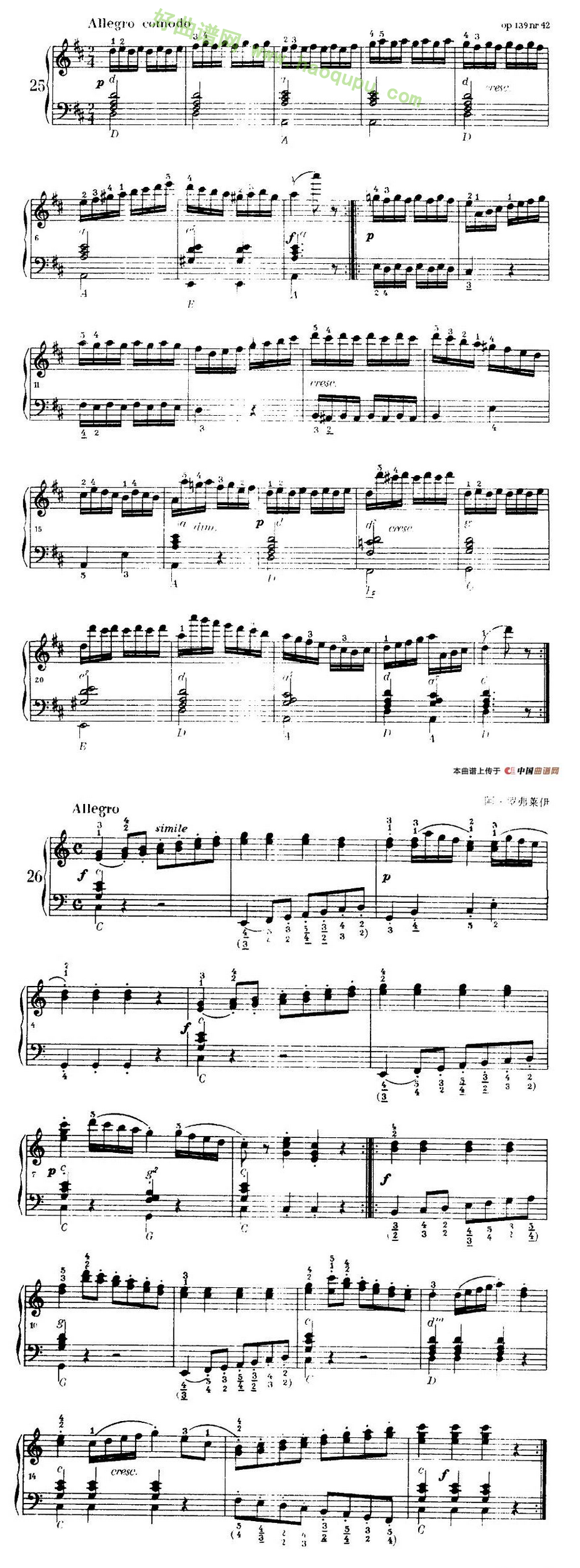 《车尔尼手风琴练习曲集》（22—36）手风琴曲谱第2张