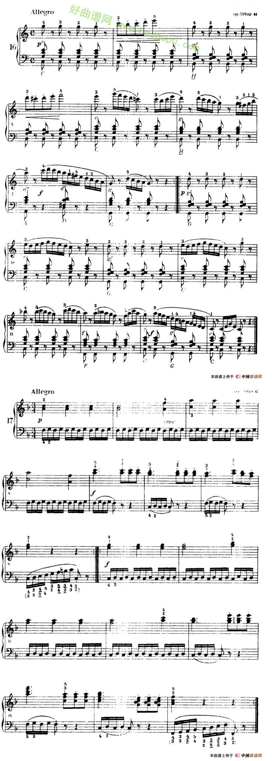 《车尔尼手风琴练习曲集》（10—21）手风琴曲谱第3张