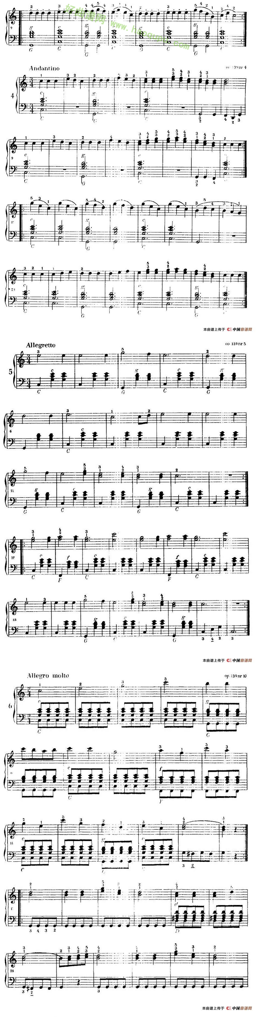《车尔尼手风琴练习曲集》（1—9）手风琴曲谱第2张