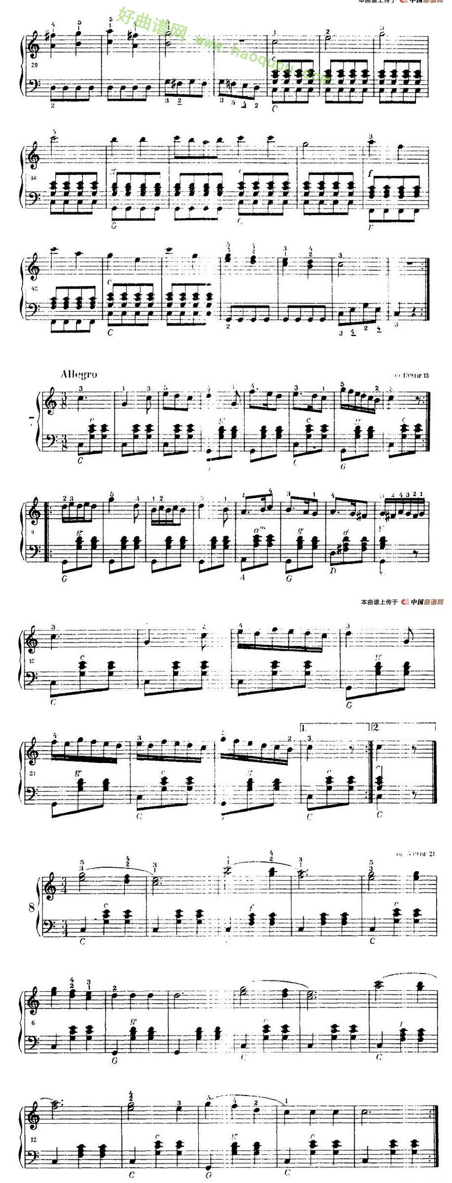 《车尔尼手风琴练习曲集》（1—9）手风琴曲谱第3张