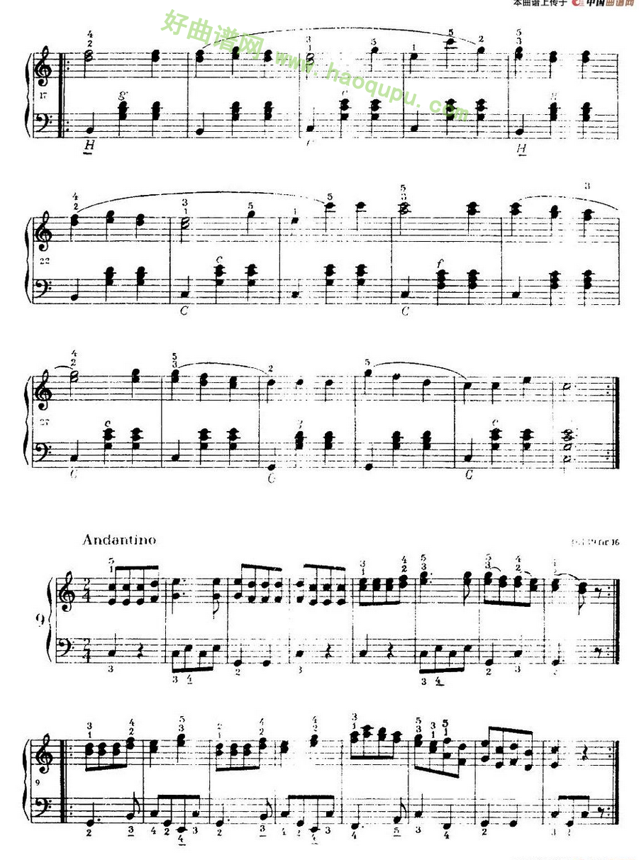 《车尔尼手风琴练习曲集》（1—9）手风琴曲谱第4张