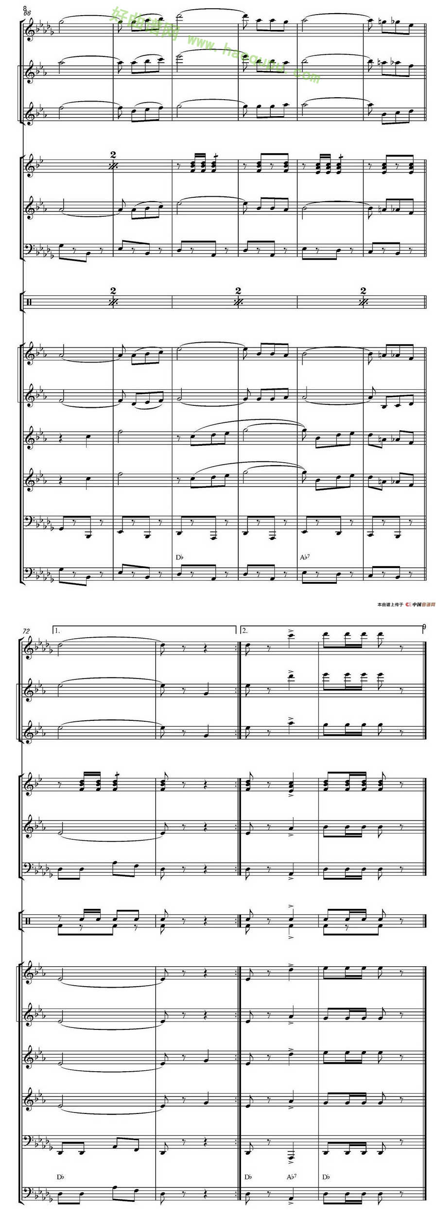 《俄罗斯进行曲》（marche-834）手风琴曲谱第4张