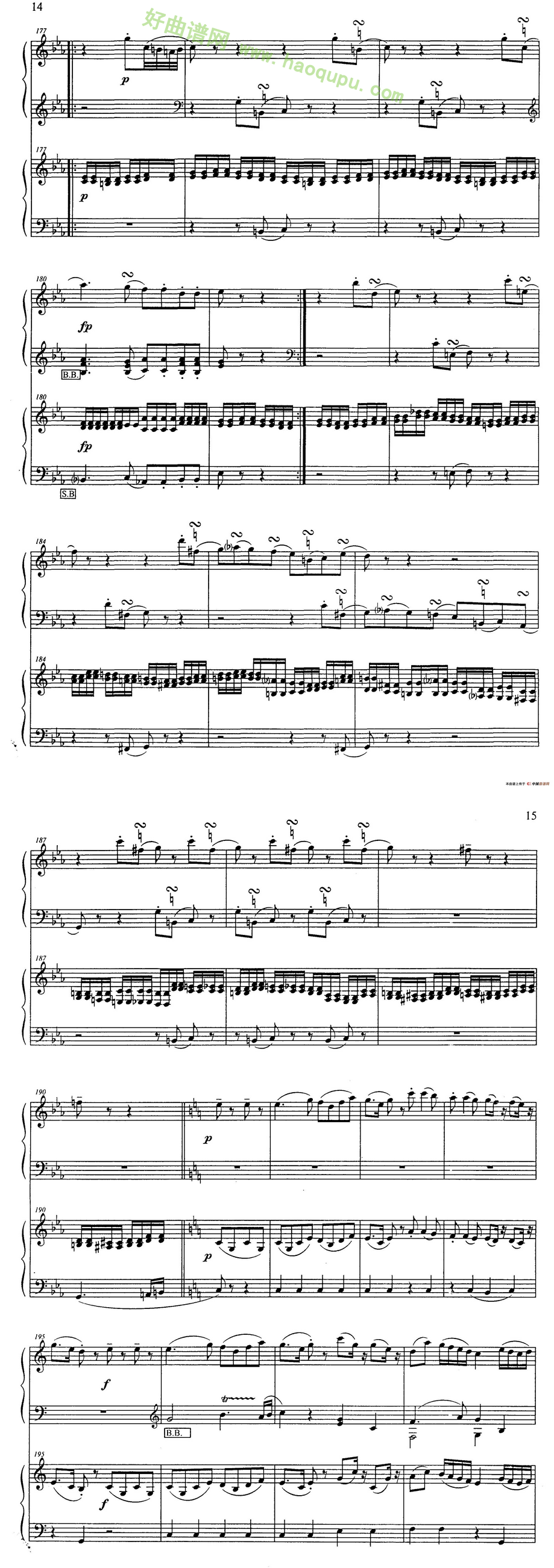 《G大调弦乐小夜曲》（第二乐章)（二重奏）手风琴曲谱第2张