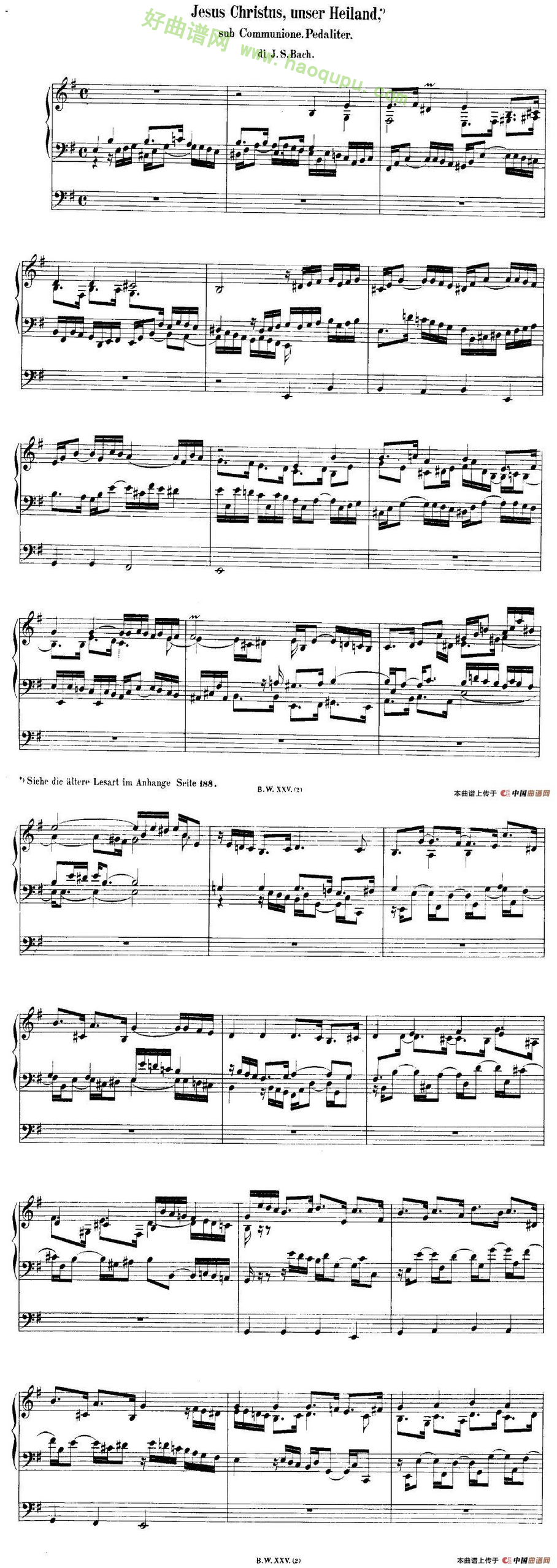 《巴赫18首赞美诗前奏曲》（15）电子琴简谱第1张
