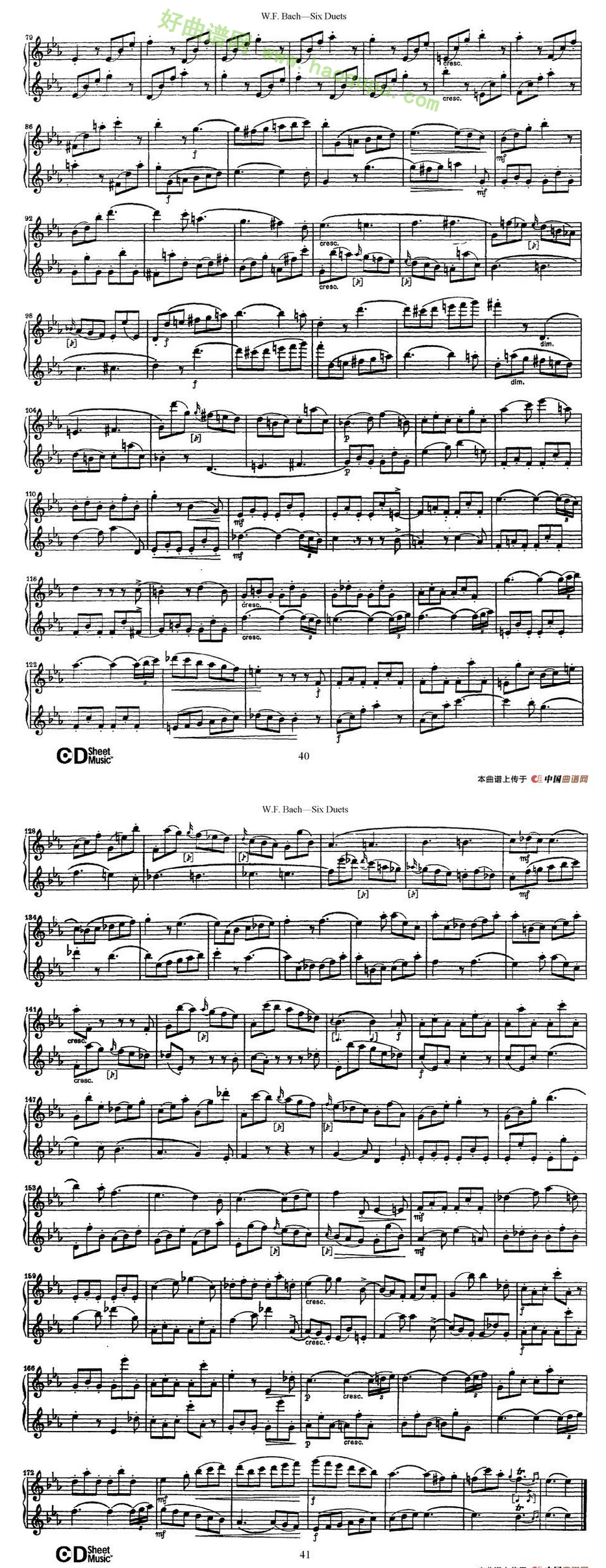 《Six Duets》（6首二重奏）（5）萨克斯简谱第6张