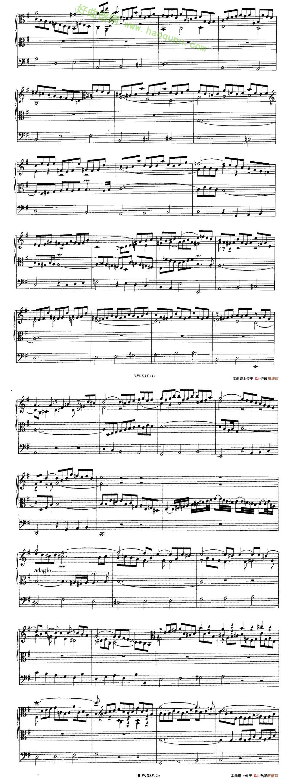 《巴赫18首赞美诗前奏曲》（13）电子琴简谱第2张