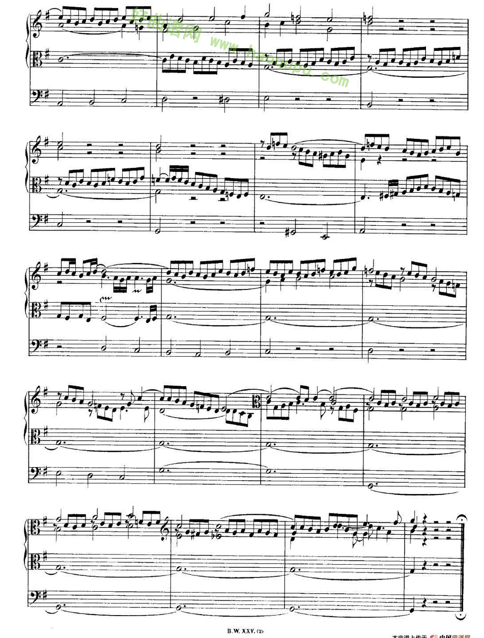 《巴赫18首赞美诗前奏曲》（13）电子琴简谱第3张