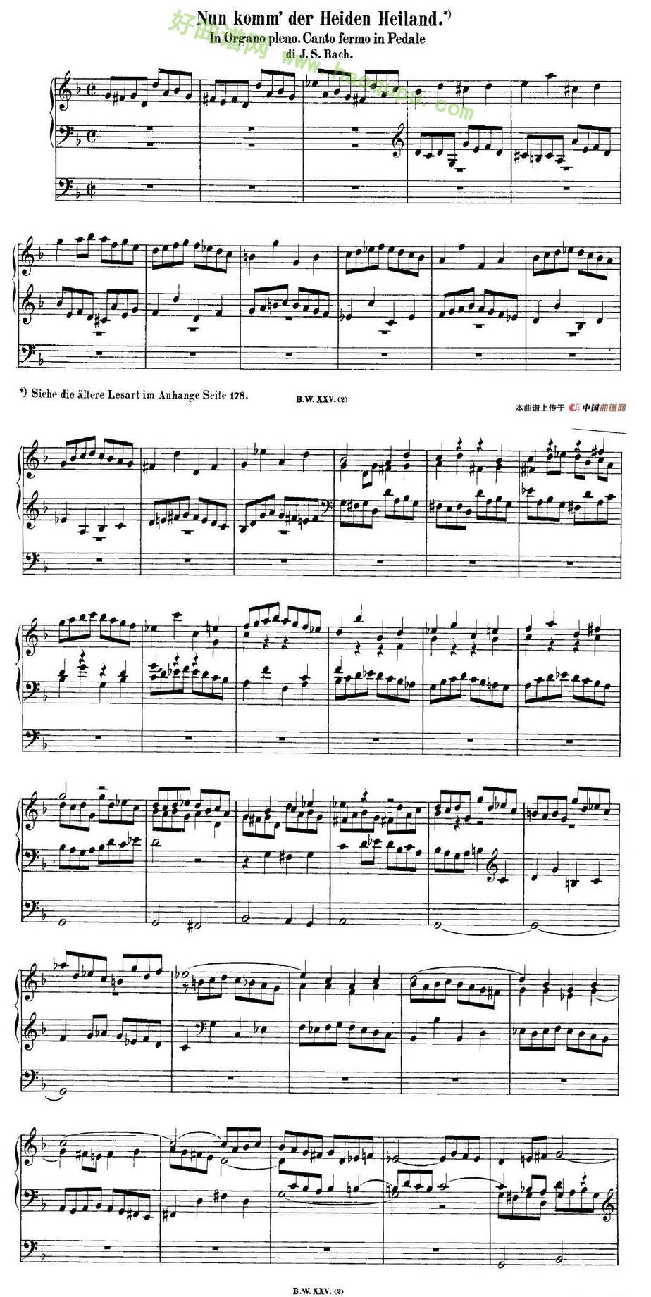 《巴赫18首赞美诗前奏曲》（11）电子琴简谱第1张