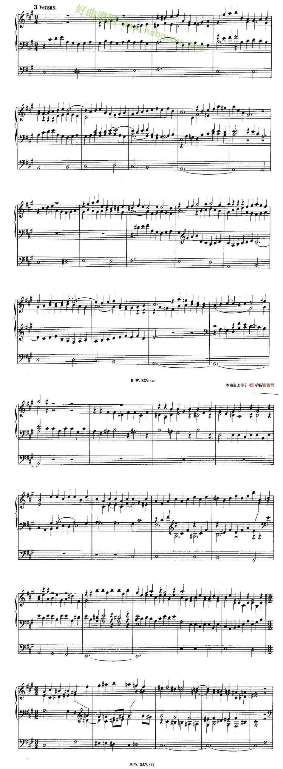 《巴赫18首赞美诗前奏曲》（6）电子琴简谱第3张
