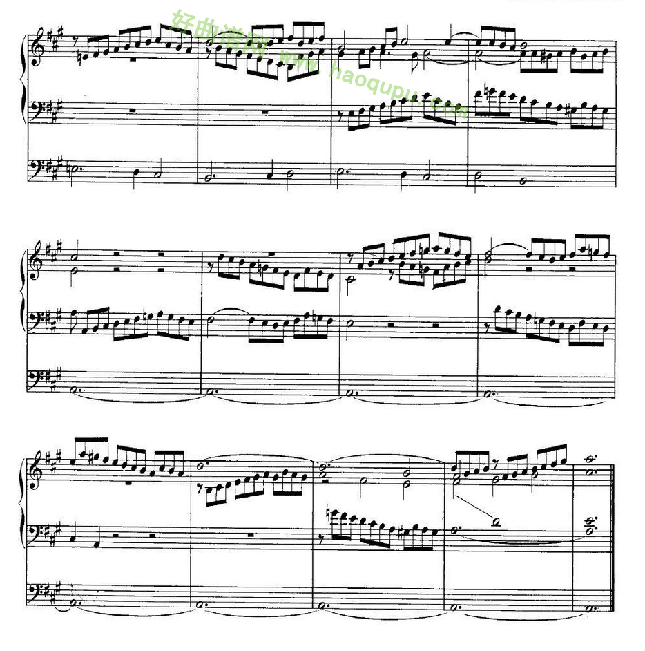 《巴赫18首赞美诗前奏曲》（6）电子琴简谱第4张