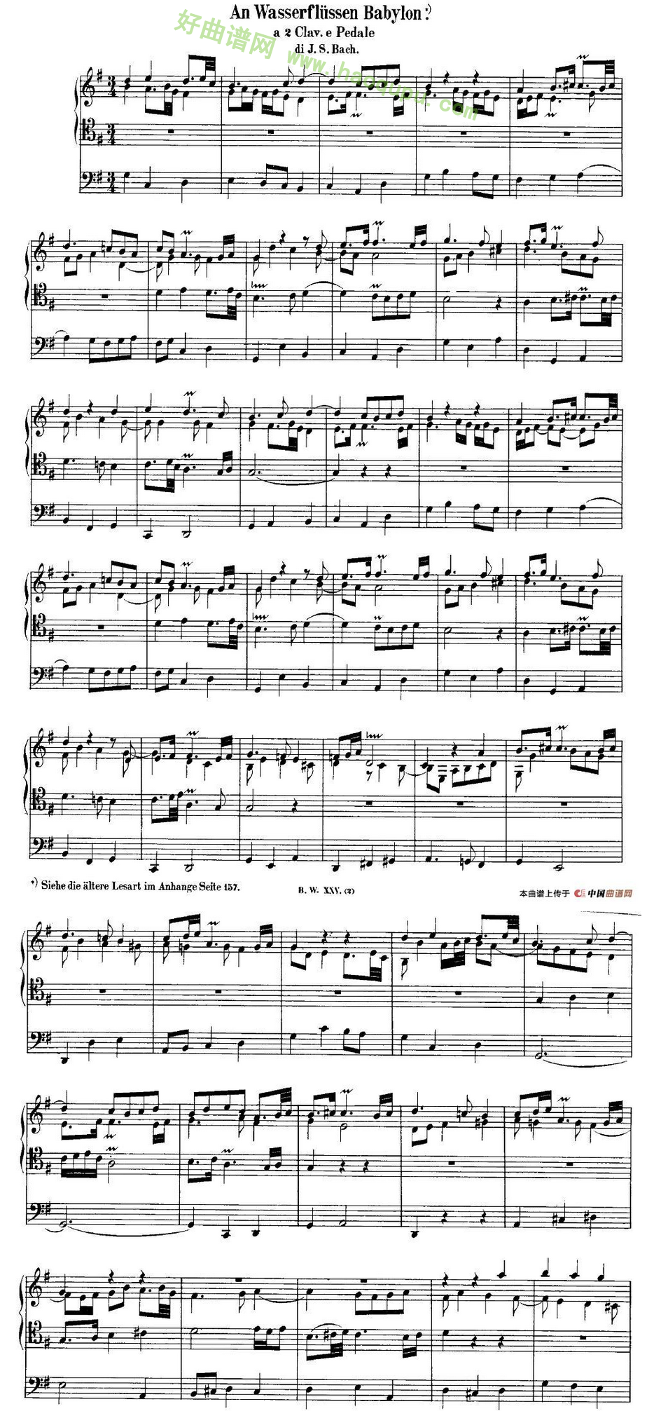 《巴赫18首赞美诗前奏曲》（3）电子琴简谱第1张