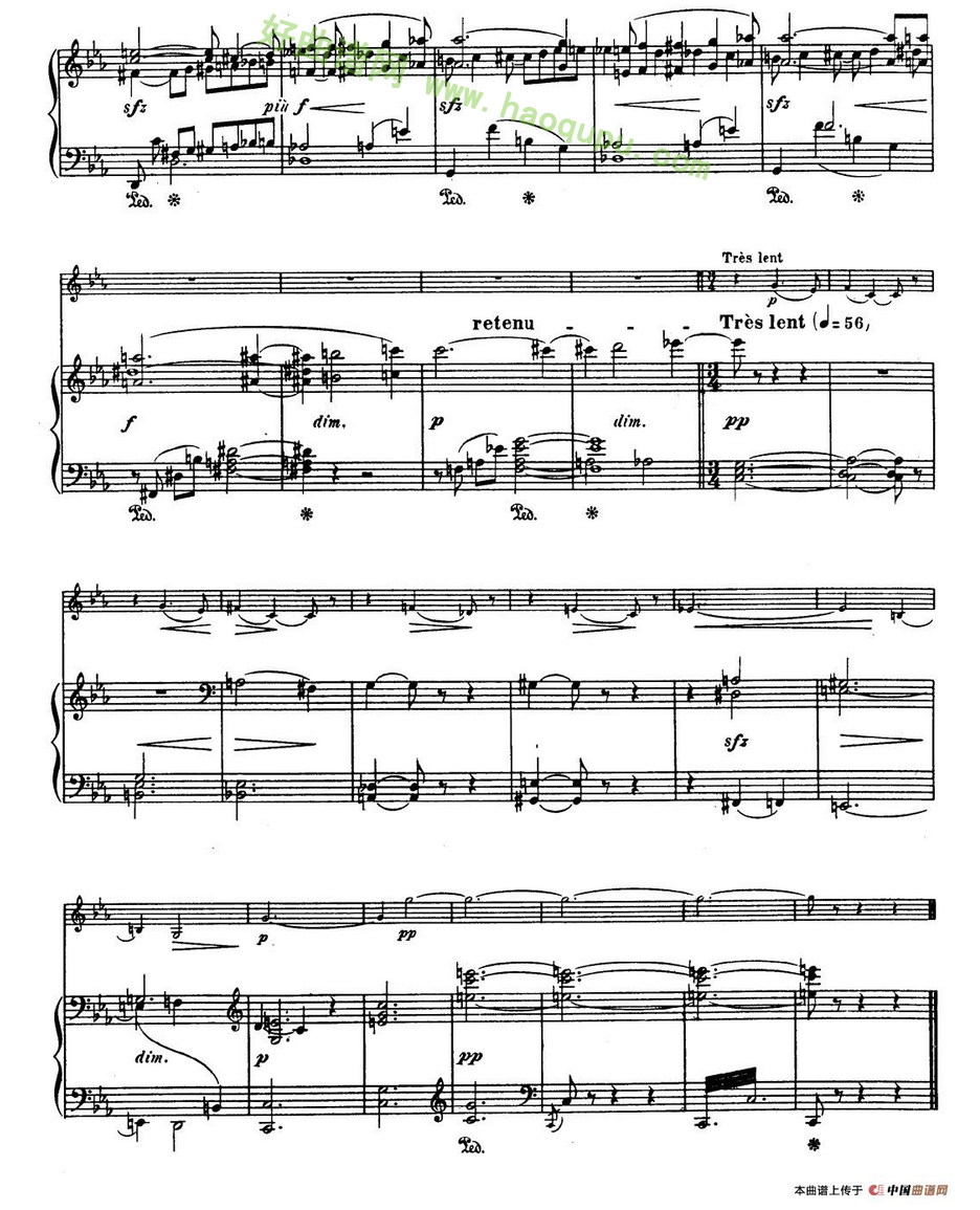 《Choral vari Op.55》（萨克斯+钢琴伴奏）萨克斯简谱第6张