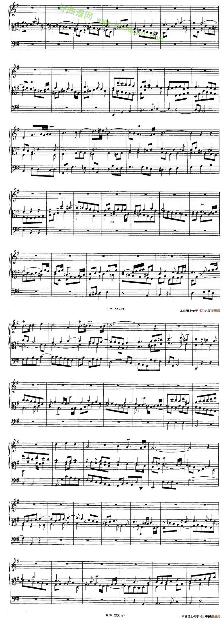 《巴赫18首赞美诗前奏曲》（2）电子琴简谱第2张