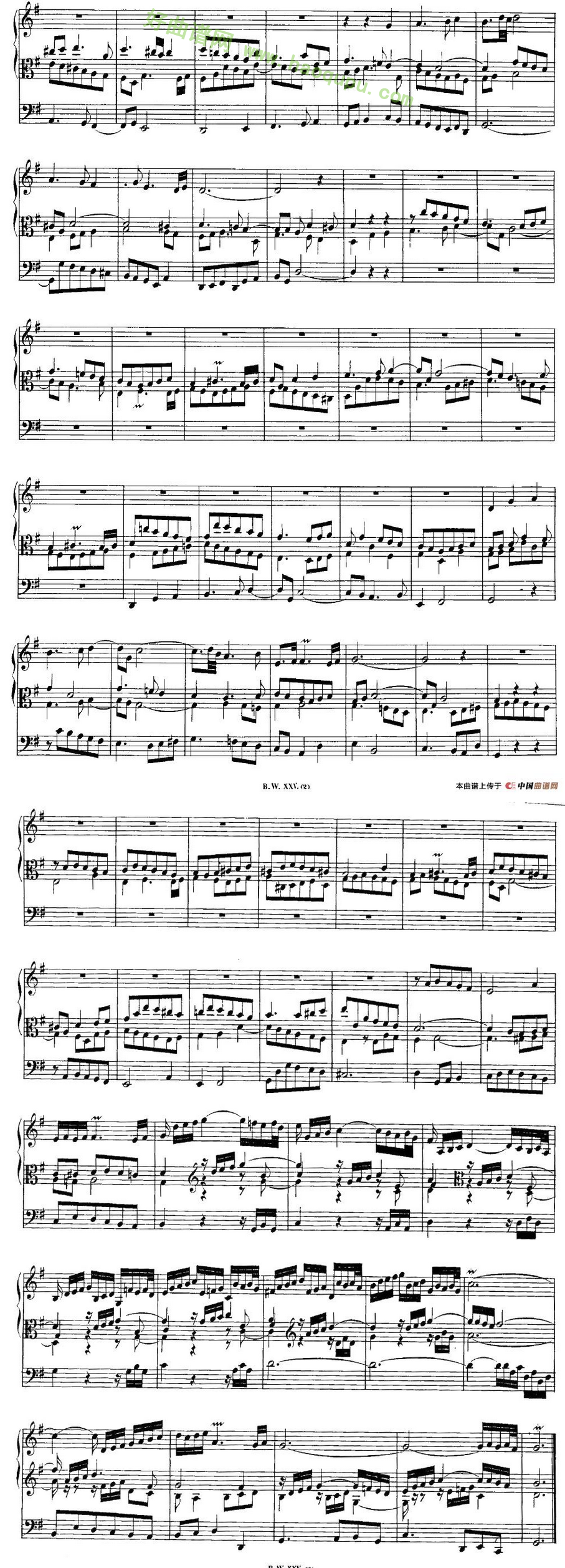 《巴赫18首赞美诗前奏曲》（2）电子琴简谱第3张