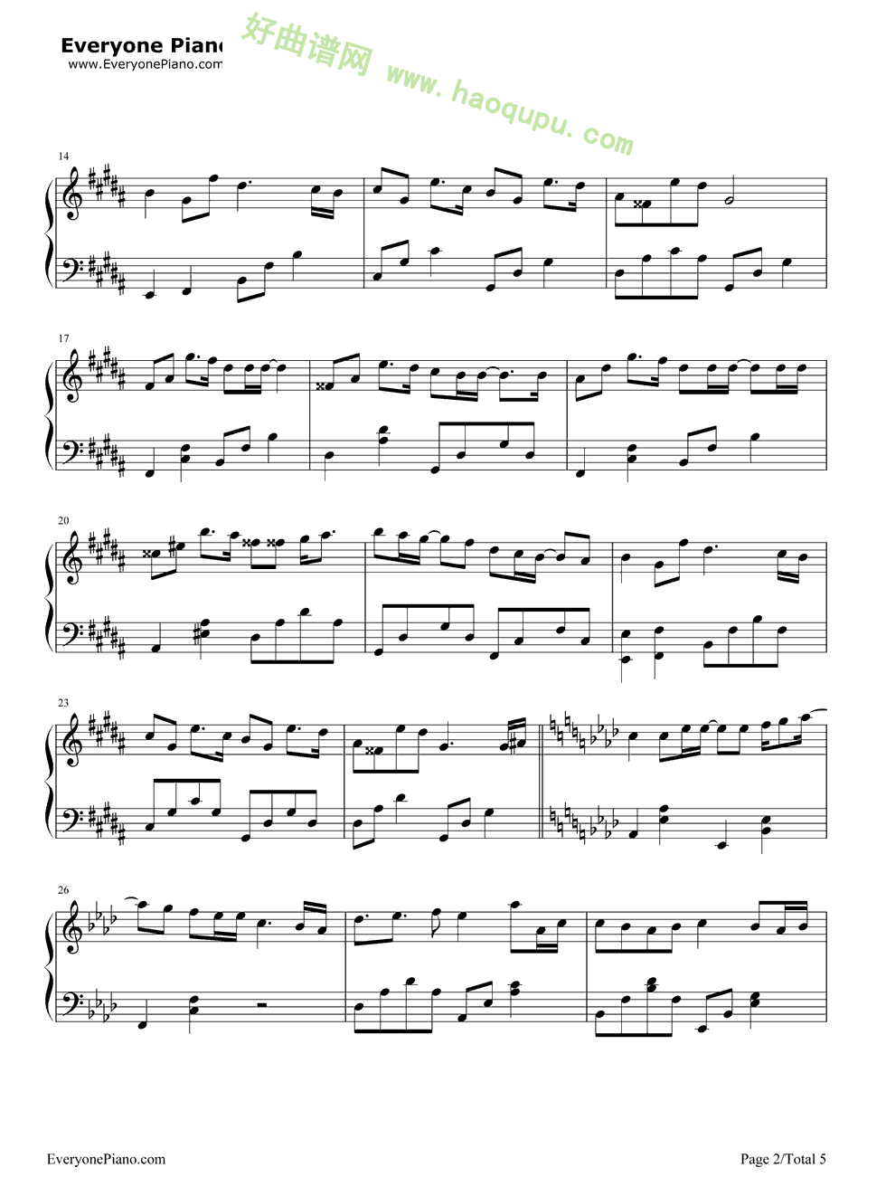 《最初的梦想》（范玮琪演唱） 钢琴谱第2张