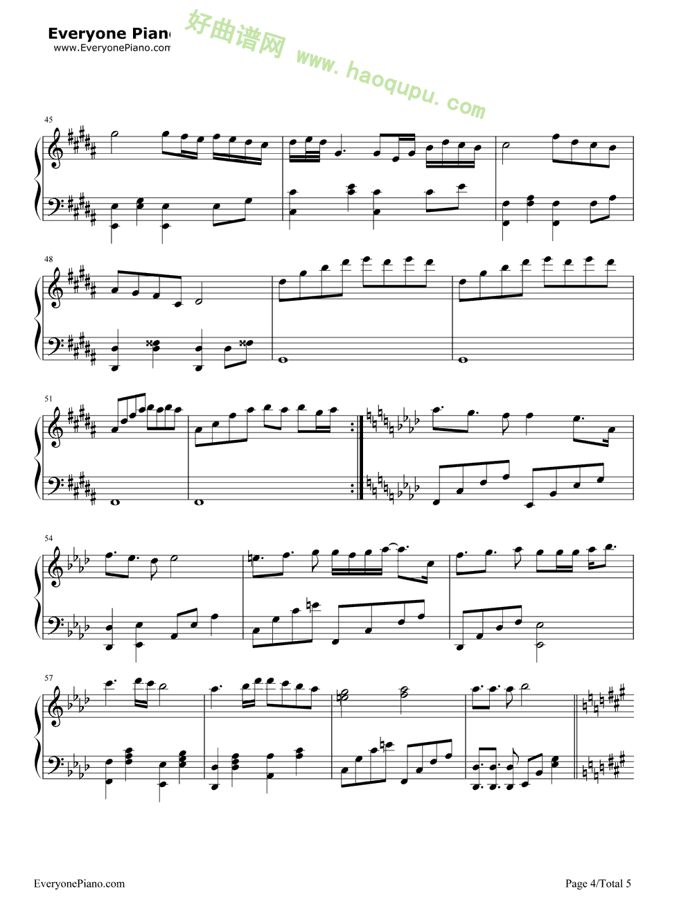 《最初的梦想》（范玮琪演唱） 钢琴谱第4张