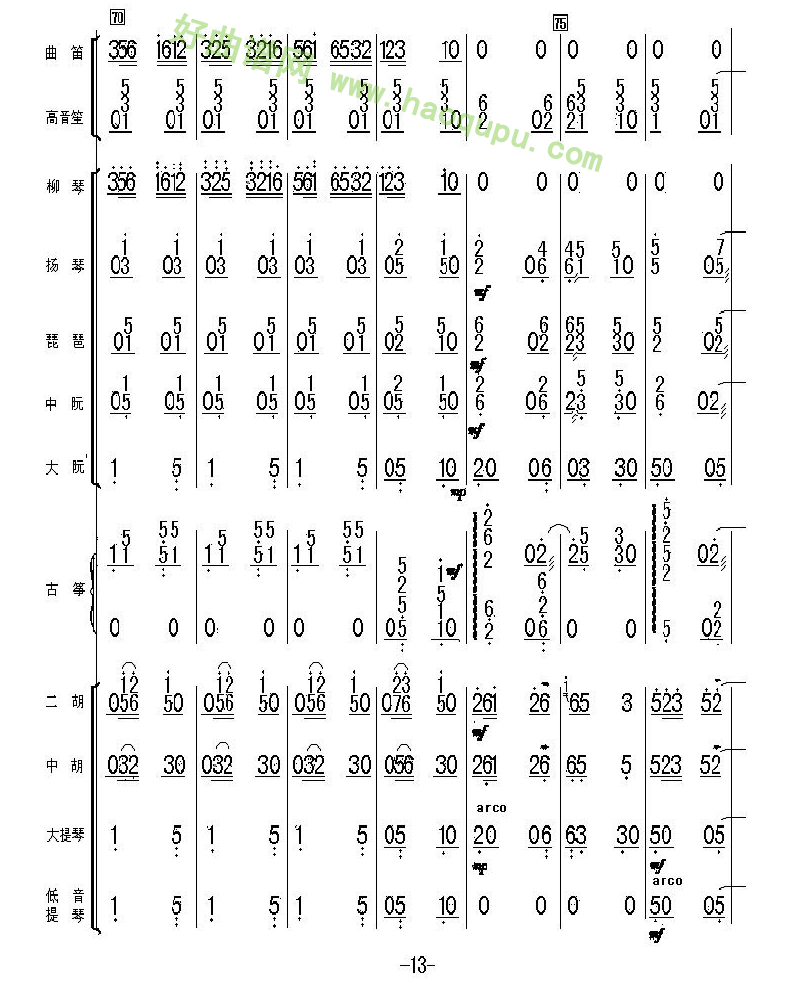 《太湖美总谱》（13） 管乐总谱第1张