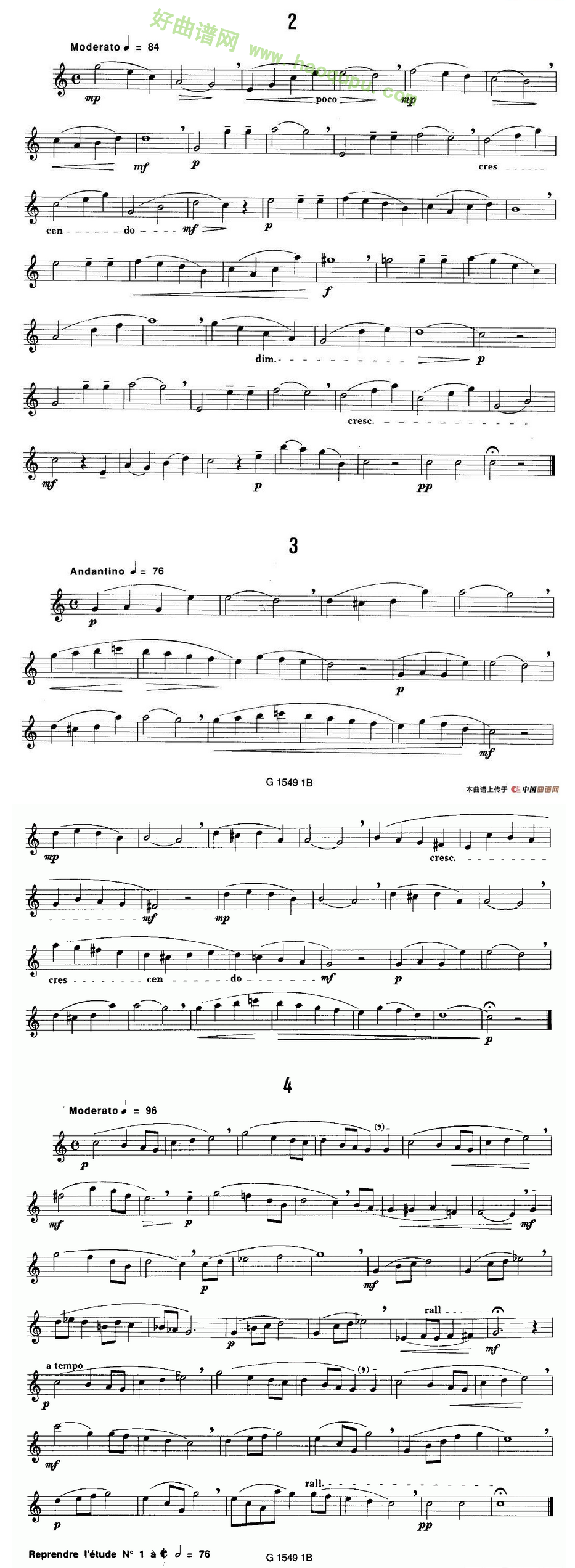 《50首经典萨克斯管练习曲》（1—10）萨克斯简谱第2张
