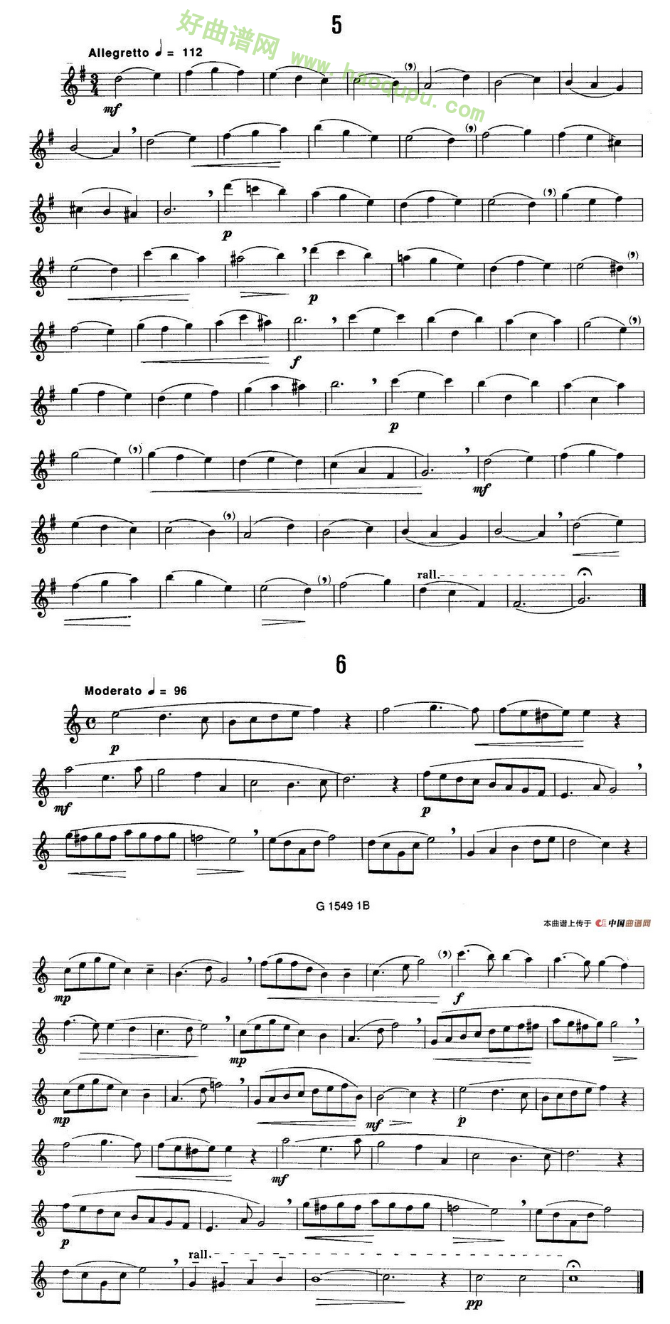《50首经典萨克斯管练习曲》（1—10）萨克斯简谱第3张
