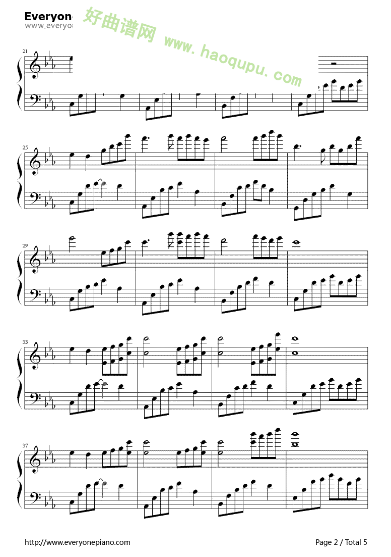 《夜的钢琴曲》（5）钢琴谱第2张