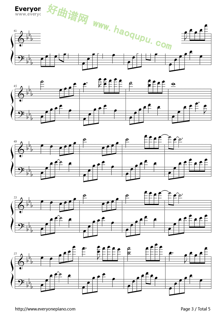 《夜的钢琴曲》（5）钢琴谱第3张