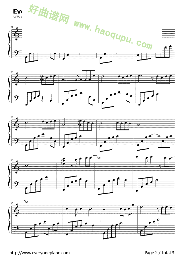 《夜的钢琴曲》（4） 钢琴谱第2张