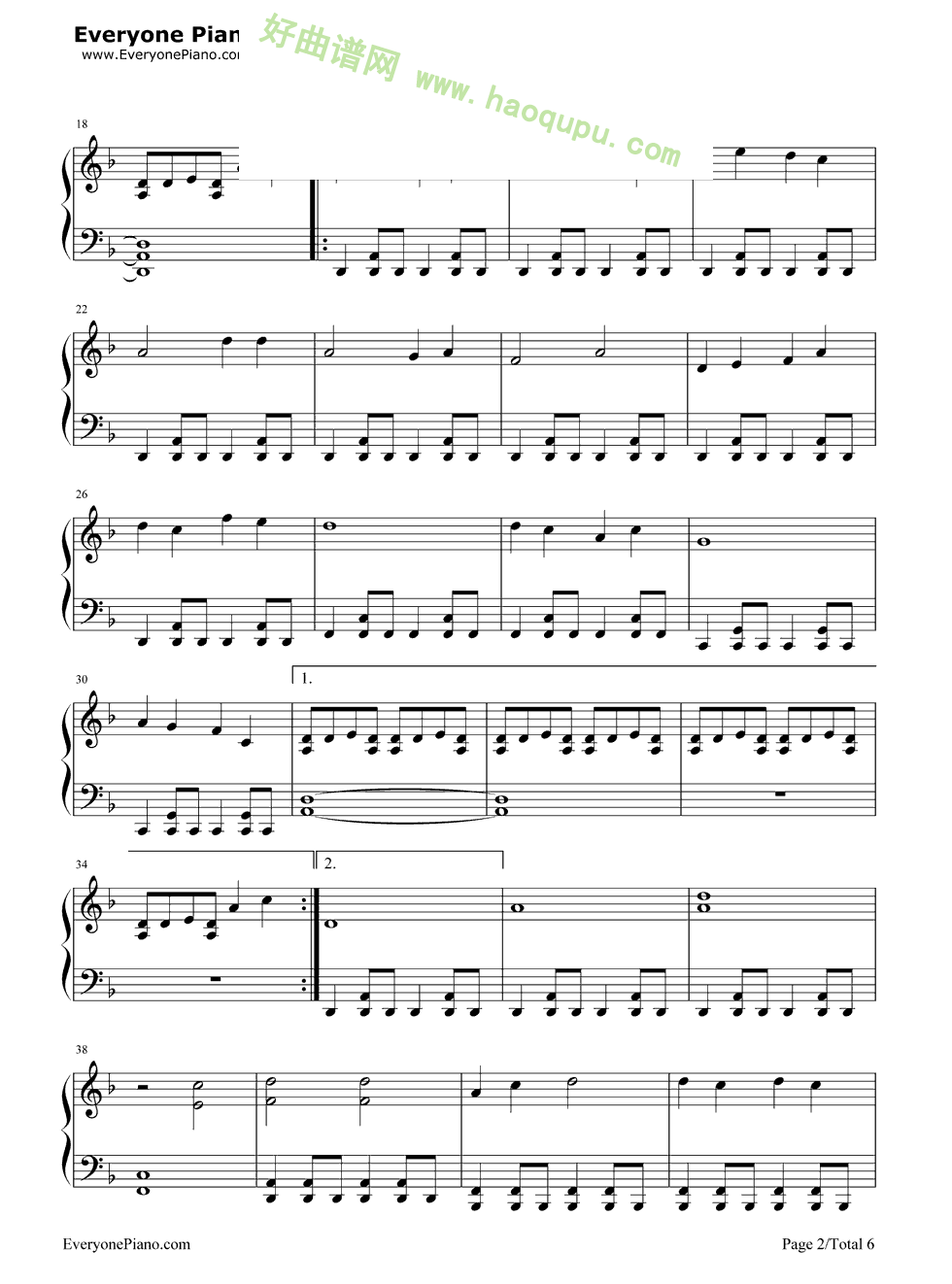 《昙天》（《银魂》主题曲） 钢琴谱第2张