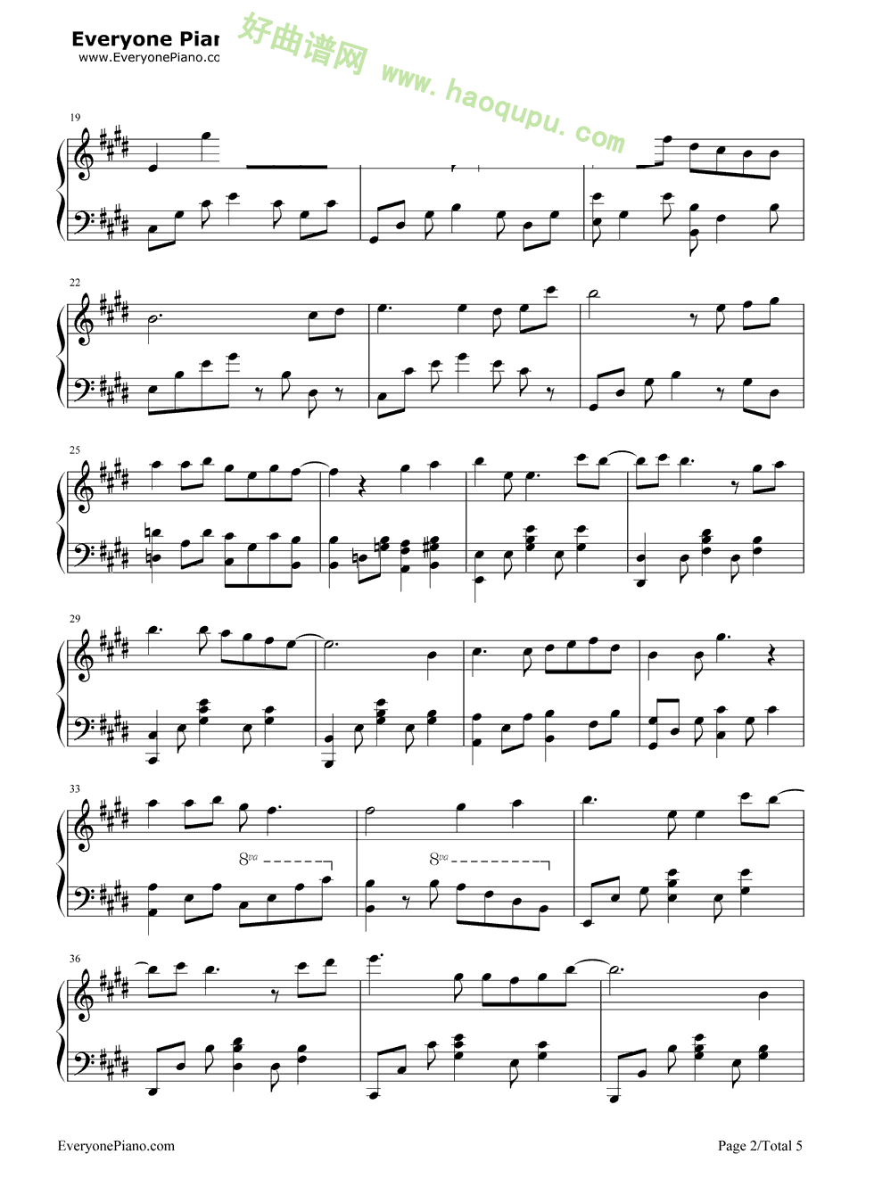 《心的旋律》（《TARI TARI》主题曲）钢琴谱第2张