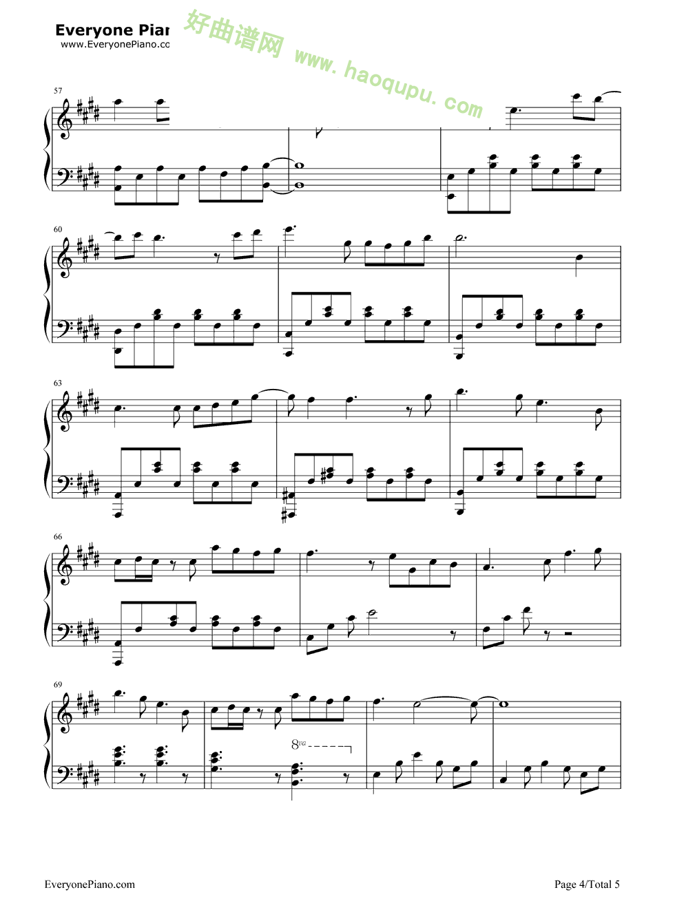 《心的旋律》（《TARI TARI》主题曲）钢琴谱第4张