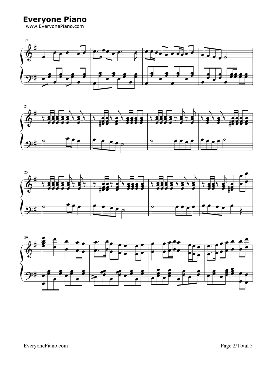 《水手》（郑智化演唱） 钢琴谱第2张