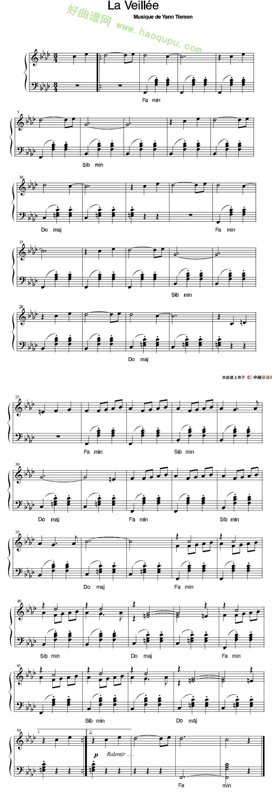 《La Veillee》 手风琴曲谱第1张