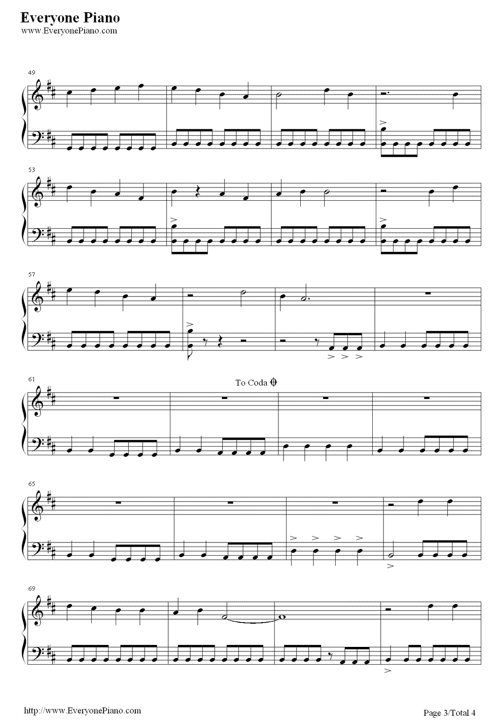《修罗》（银魂片尾曲）钢琴谱第3张
