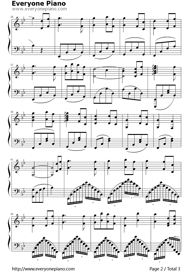 《穿越时空的思念》 （犬夜叉插曲）钢琴谱第2张