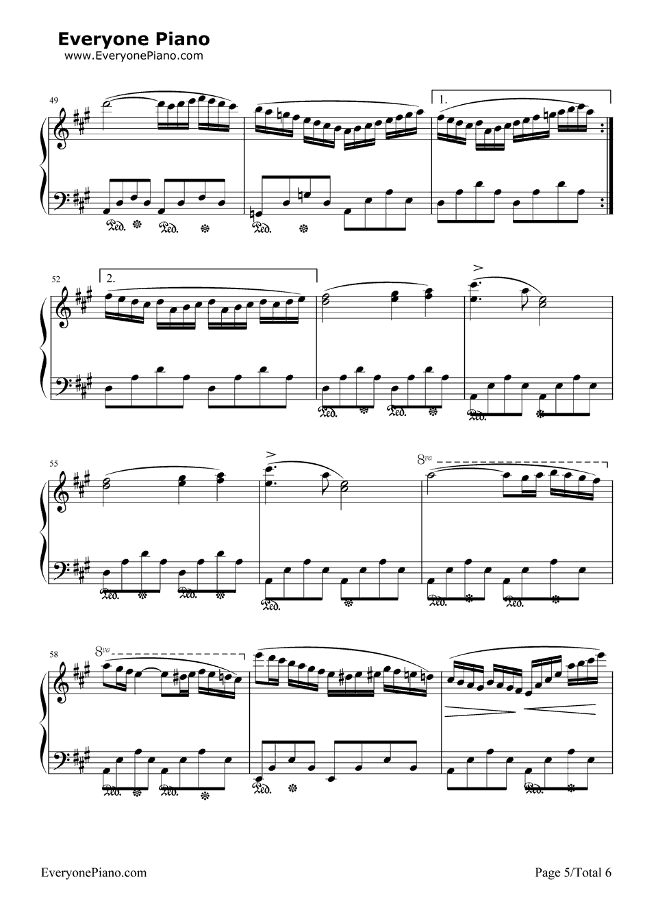 《西班牙舞曲》（肖斯塔科维奇） 钢琴谱第5张