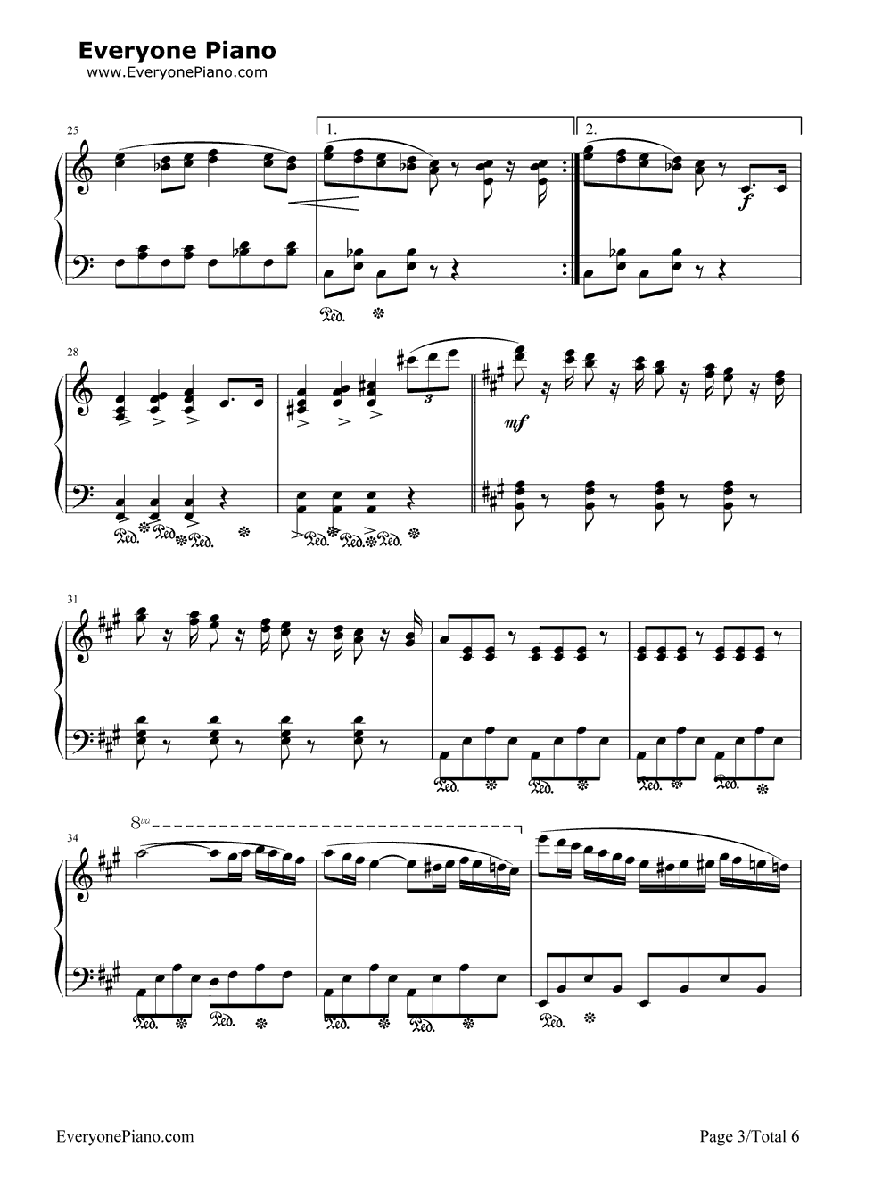 《西班牙舞曲》（肖斯塔科维奇） 钢琴谱第3张
