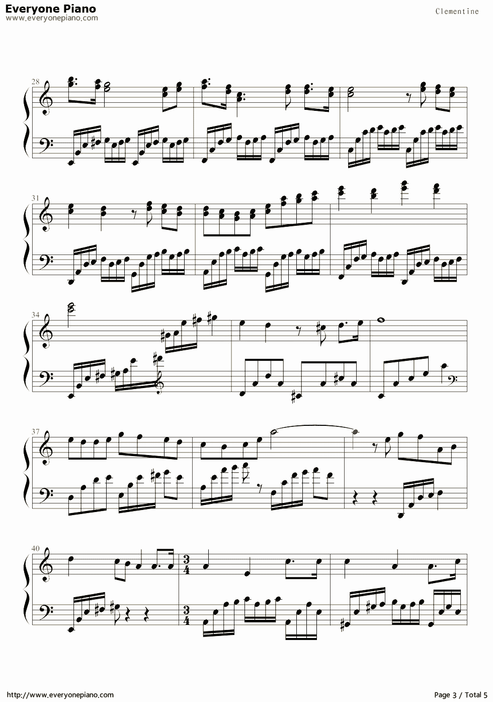 《新年变奏曲》钢琴谱第3张