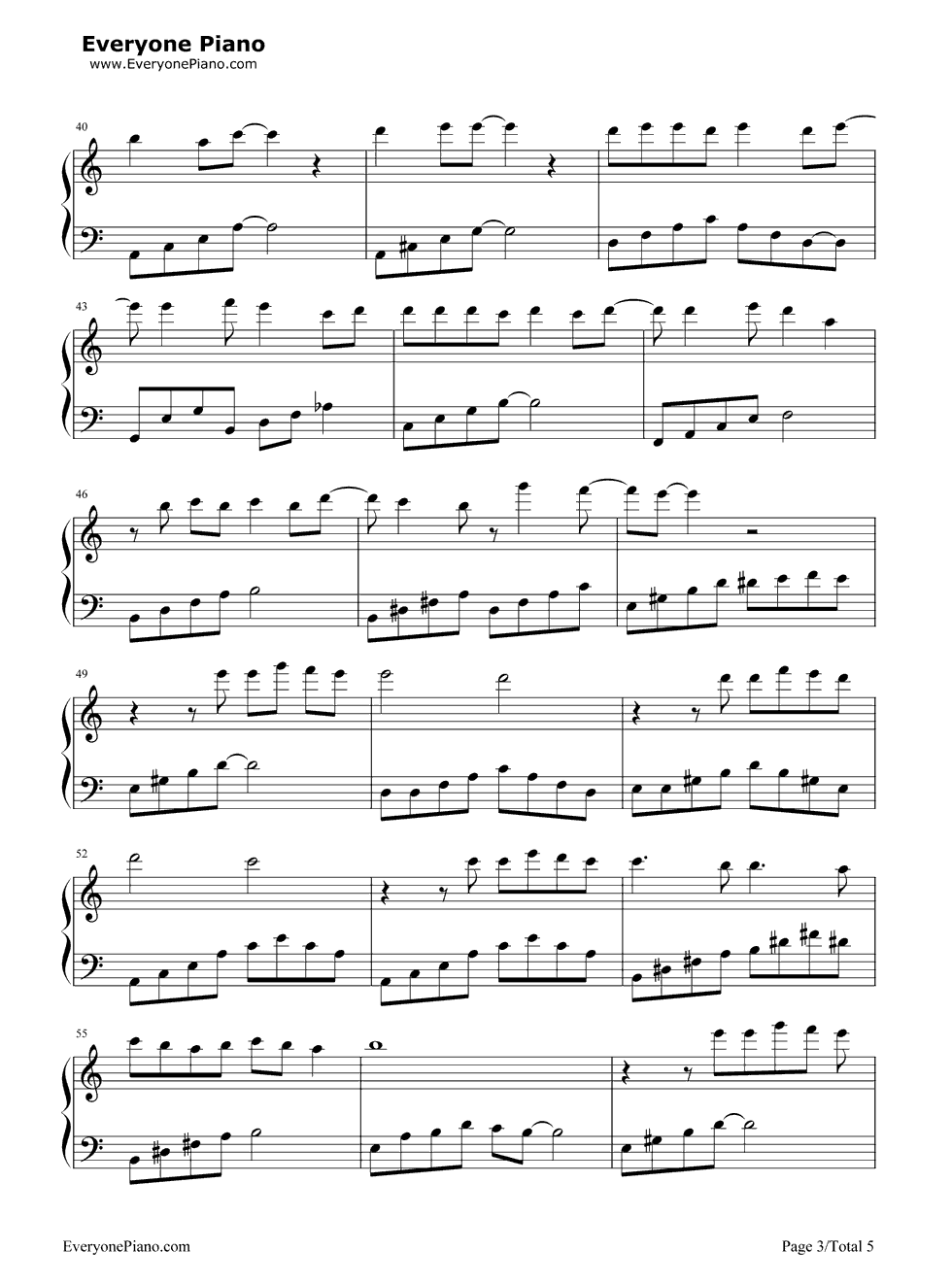 《迷迭香》（周杰伦演唱） 钢琴谱第3张
