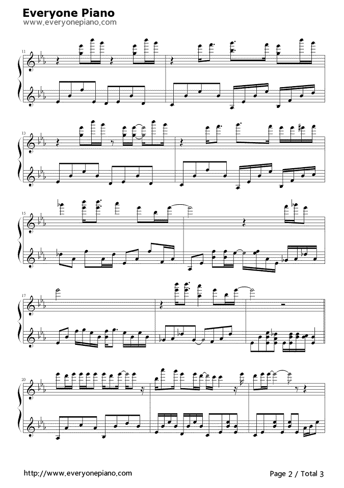 《迷宫》（王若琳演唱）钢琴谱第2张