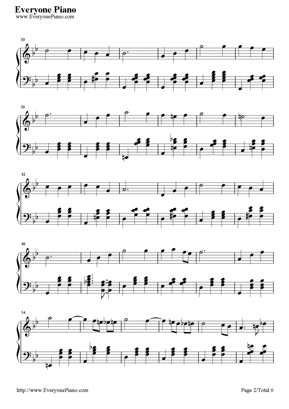 《宫崎骏动画哈尔的移动城堡主题曲》钢琴谱第2张