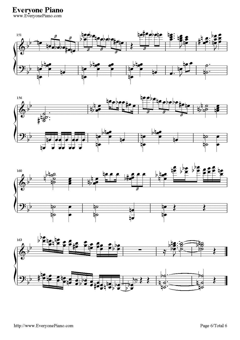 《宫崎骏动画哈尔的移动城堡主题曲》钢琴谱第6张