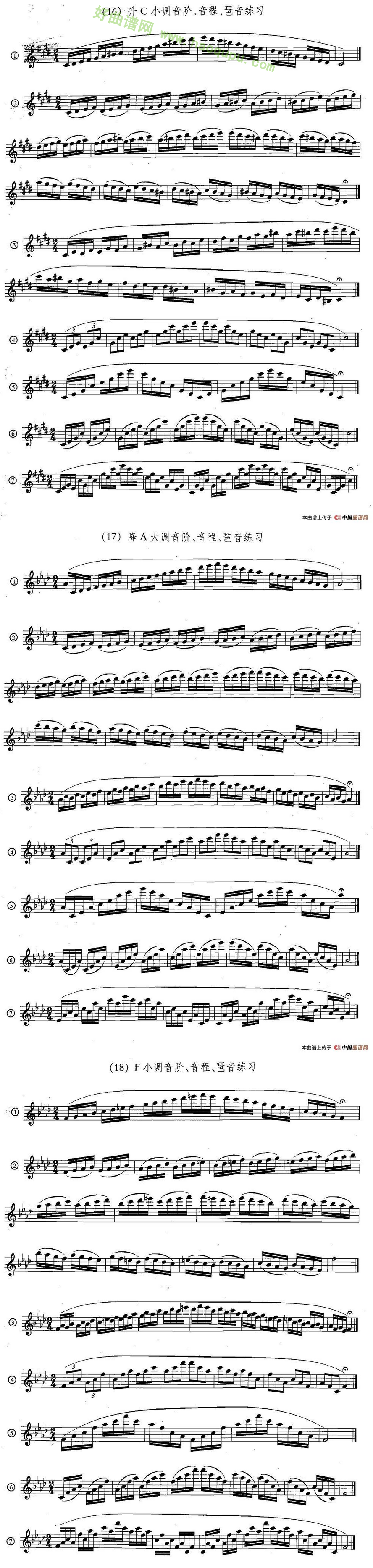 《萨克斯练习曲合集》（5—33）（日常基础练习）萨克斯简谱第6张