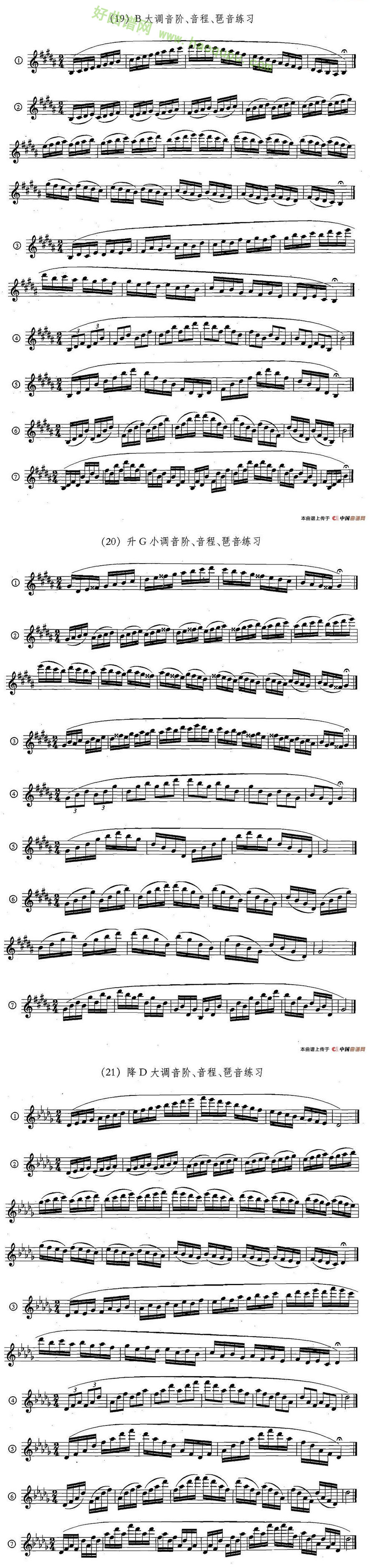 《萨克斯练习曲合集》（5—33）（日常基础练习）萨克斯简谱第7张
