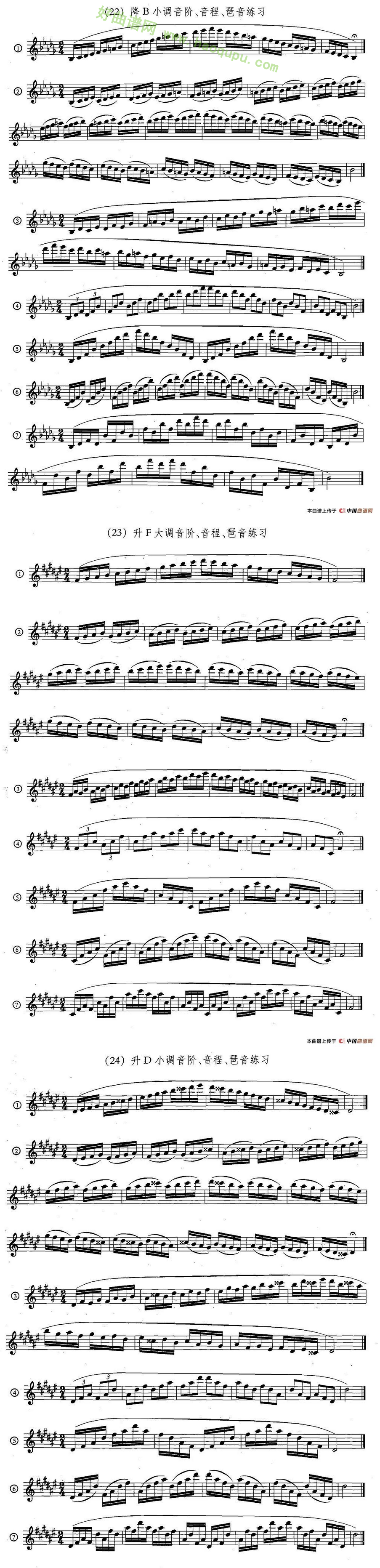 《萨克斯练习曲合集》（5—33）（日常基础练习）萨克斯简谱第8张