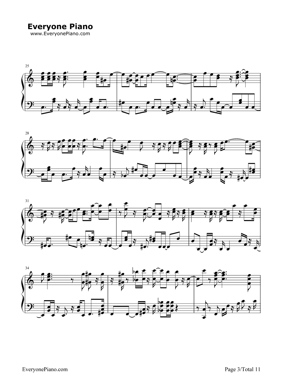 《Bon Voyage》（海贼王OP4）钢琴谱第3张