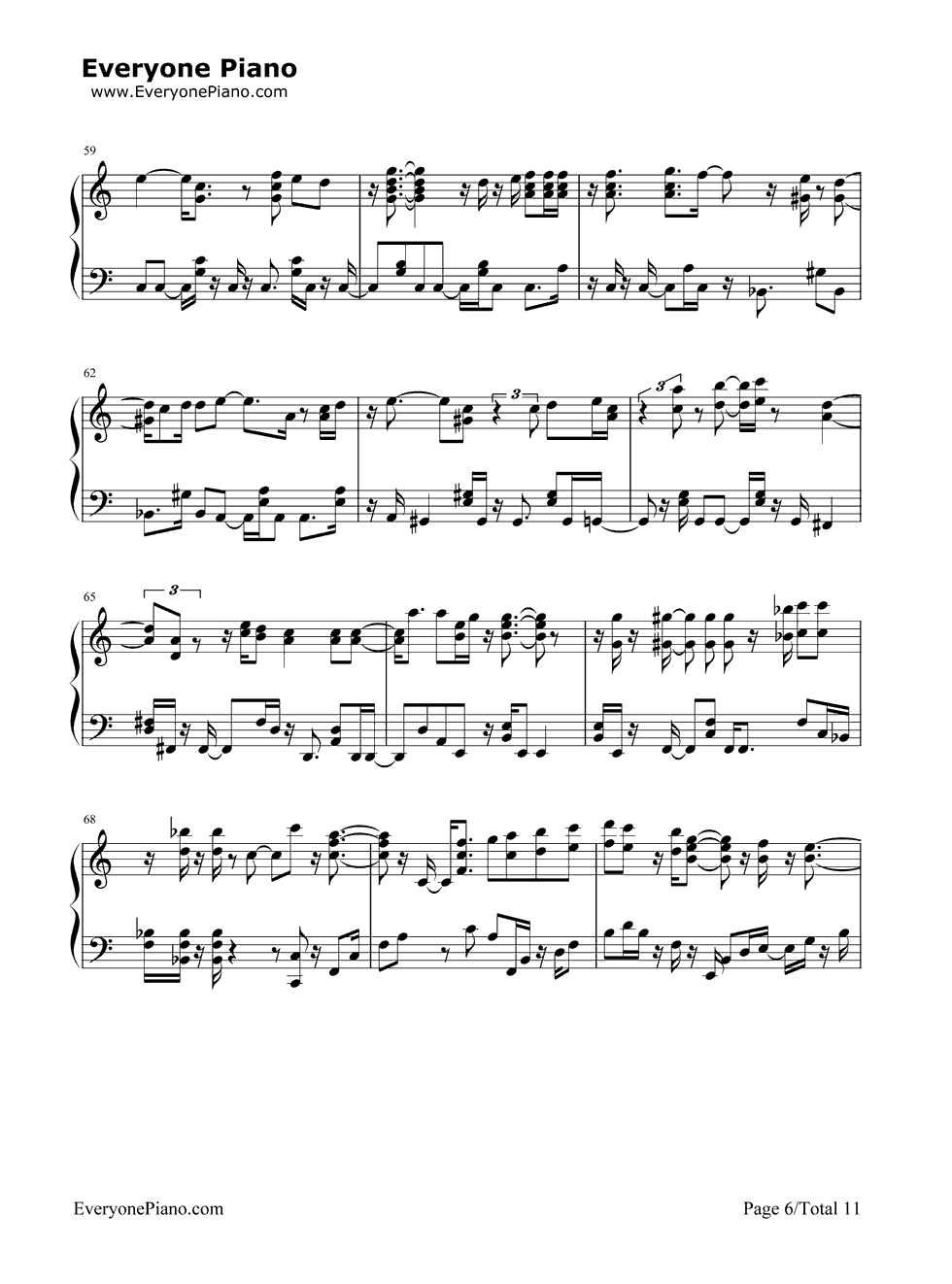 《Bon Voyage》（海贼王OP4）钢琴谱第6张