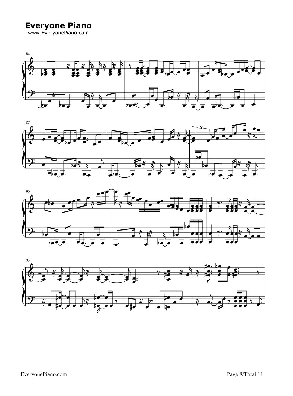 《Bon Voyage》（海贼王OP4）钢琴谱第8张