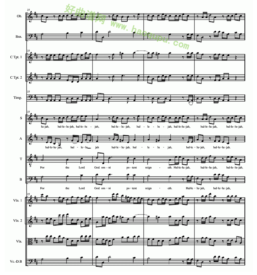 《哈利路亚总谱》（06）管乐总谱第1张